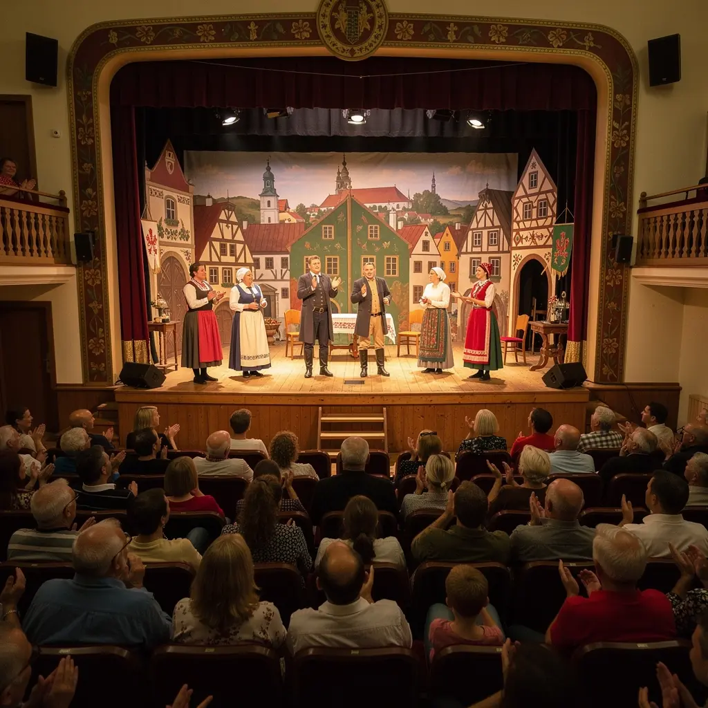 Hudební koncert s publikem užívajícím si vystoupení.