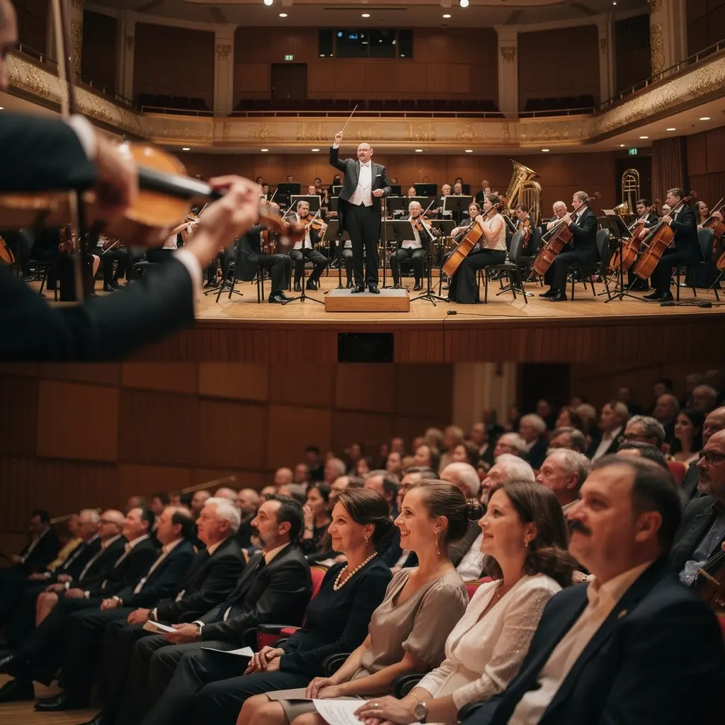 Pohled na městskou kulturní akci, kde se konají různé umělecké aktivity.